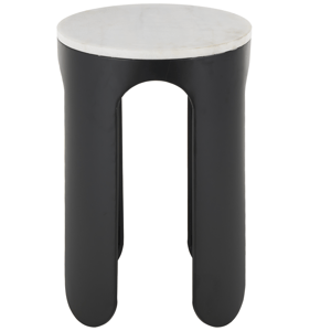 9th & Pike(R) Modern Black Metal 22in. End Table