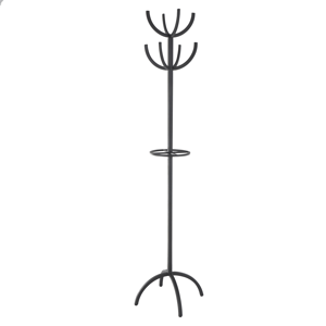 9th & Pike(R) Modern Black Metal Coat Rack