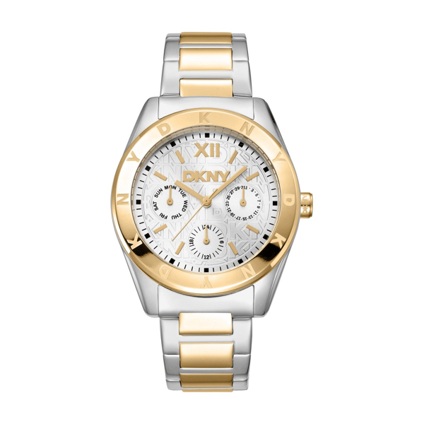 Womens DKNY Chambers Multi Sport Silver Dial Watch - DK1L015M0055