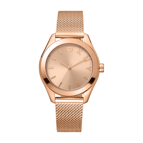 Womens DKNY Astoria Logo Rose Gold Dial Watch - DK1L032M0035
