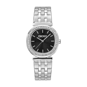 Womens DKNY Crystal Bezel Black Dial Watch - DK1L083M0055