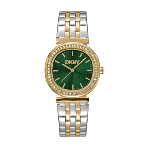 Womens DKNY Crystal Bezel Green Dial Watch - DK1L083M0095