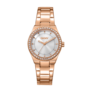 Womens DKNY Crystal Dial & Bezel Rose-Gold Watch - DK1L100M0075