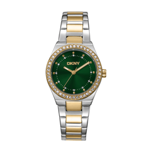 Womens DKNY Crystal Green Dial & Bezel Watch - DK1L100M0095