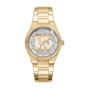 Womens DKNY Jewel-Encrusted Dial Gold-Tone Watch - DK1L102M0225