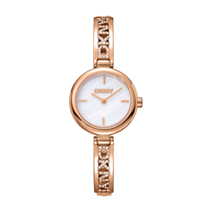 Womens DKNY Rose Gold Crystal Accented Jewelry Watch-DK1L115M0235