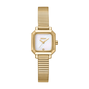Womens DKNY Gold-Tone White Dial Tubogas Watch - DK1L123M0035