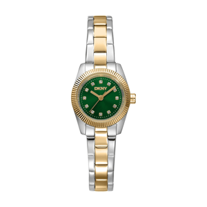 Womens DKNY Mini Green Dial Two-Tone Bracelet Watch DK1L125M0055