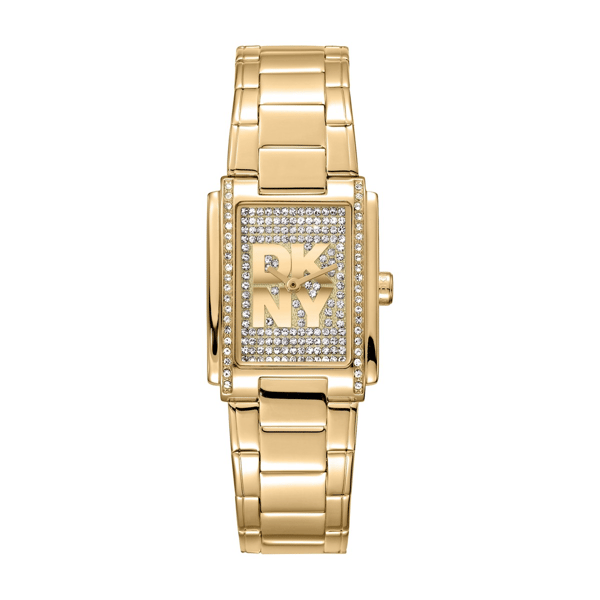 Womens DKNY Crystal Accented Dial Gold Watch - DK1L140M0025