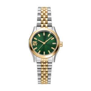 Womens DKNY Essentials Green Dial Two-Tone Watch - DK1L156M0095