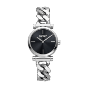 Womens DKNY Open Link Black Dial Chain Bracelet DK1L159M0055