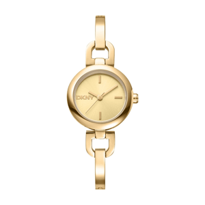 Womens DKNY Gold-Tone Slim Half Bangle Watch - DK1L161M0045