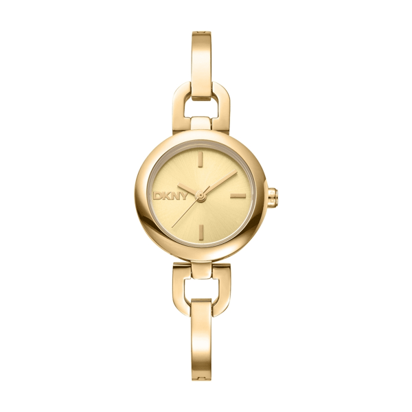 Womens DKNY Gold-Tone Slim Half Bangle Watch - DK1L161M0045