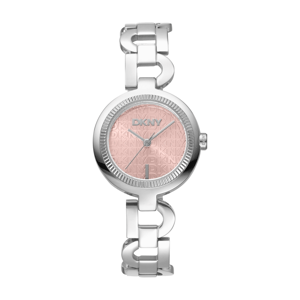 Womens DKNY Open Link Pink Dial Bracelet Watch DK1L162M0025