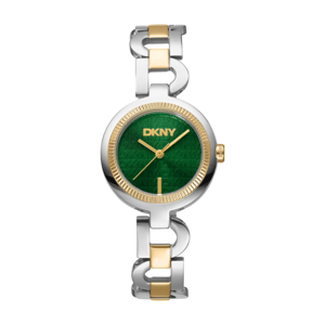 Womens DKNY Open Link Dark Green Dial Bracelet Watch DK1L162M0075