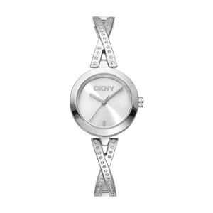 Womens DKNY Half Bangle Silver Cross Link Watch - DK1L170M0215