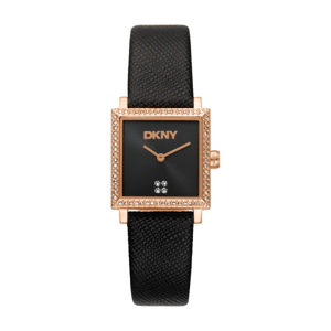 Womens DKNY Milanese Black Dial Leather Strap Watch DK1L173L0055