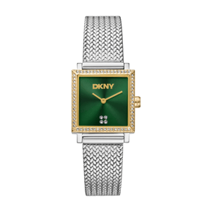 Womens DKNY Milanese Green Dial Halo Bracelet Watch DK1L173M0125