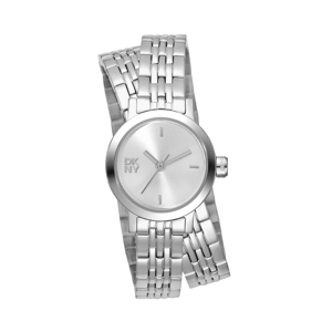 Womens DKNY Mini Silver Dial Double Bracelet Watch - DK1L176M0015
