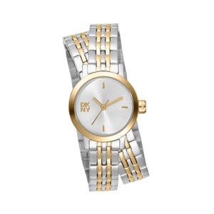 Womens DKNY Mini Silver Dial Two-Tone Double Watch - DK1L176M0065