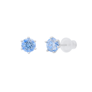 Saffron 0.5ctw. Light Blue Moissanite Diamond Stud Earrings