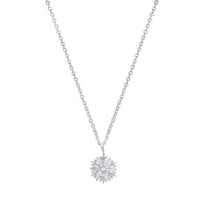 Saffron 0.5ctw. Moissanite Diamond Snowflake Pendant Necklace