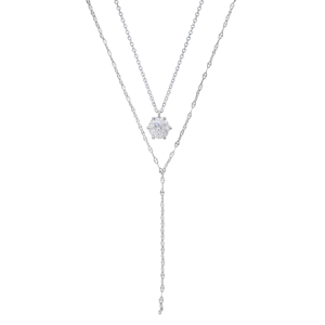 Saffron 1ctw. 6-Prong Moissanite Diamond Layered Necklace