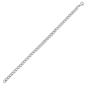 Mens Iron Saints 5mm Cuban Link Silver-Tone Bracelet