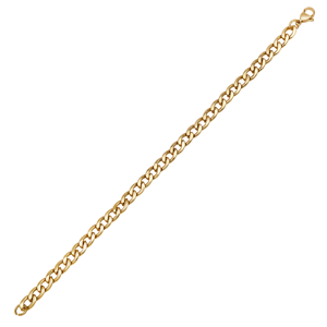 Mens Iron Saints 6mm Cuban Link 18kt. Gold Plating Bracelet
