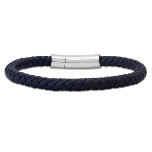 Mens Iron Saints Braided Leather Bracelet
