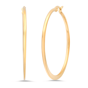 Saffron 40mm 18kt. Gold Polished Round-Bottom Hoop Earrings