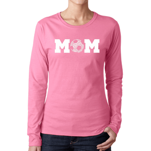Plus Size LA Pop Art Soccer Mom Word Art Long Sleeve Tee