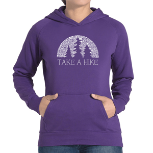 Plus Size LA Pop Art Nature Lover Word Art Hooded Sweatshirt