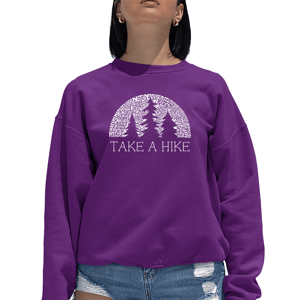 Plus Size LA Pop Art Nature Lover Word Art Crewneck Sweatshirt