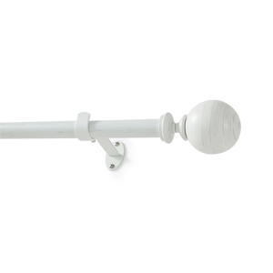 Cordelia Single Curtain Rod with Globe Ball Finial