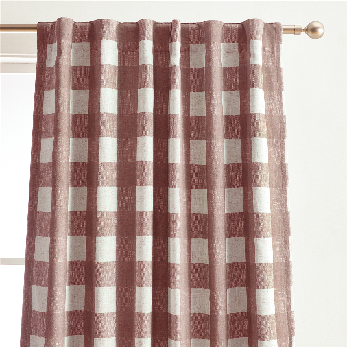 Threadmade Grainger Rod Pocket Back Tab Energy Saving Blackout Single Curtain Panel, One Size, Brown