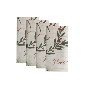 Threadmade Holiday Tree Trimmings Napkins - Set of 4