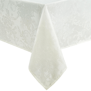 Threadmade Poinsettia Elegance Jacquard Holiday Tablecloth