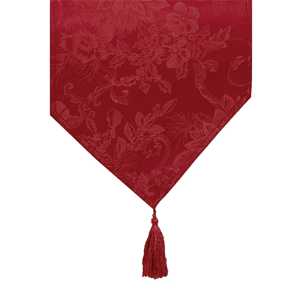 Threadmade Poinsettia Elegance Jacquard Holiday Table Runner