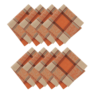 Threadmade Autumnal Harvest Jacquard Napkins - Set of 8