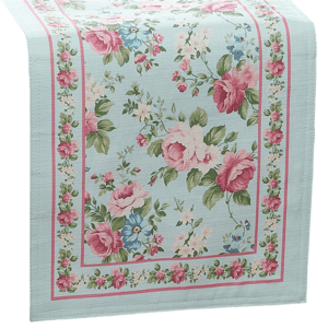 Threadmade Vintage Floral Garden Table Runner