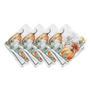 Threadmade Pumpkin Harvest Vine Napkins - Set of 4