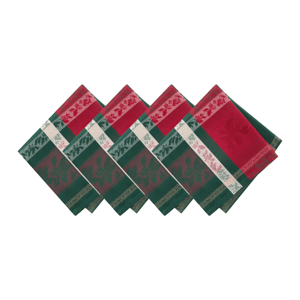 Threadmade Merry & Festive Jacquard Napkins - Set of 4