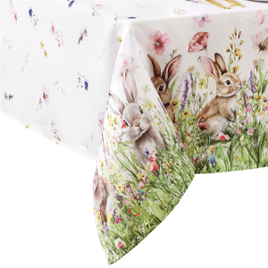Threadmade Bunny Blossom Easter Tablecloth
