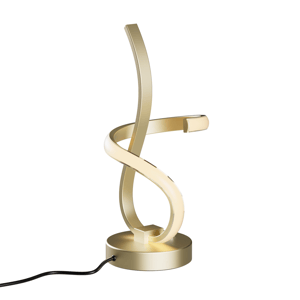 Infibrite Golden 16in. Swirl Touch Dimming LED Table Lamp