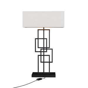 Infibrite 27in. Geometric Chic Table Lamp with Square Shade