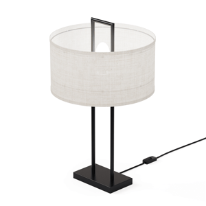 Infibrite 25in. Modern Structure Table Lamp with Textured Shade