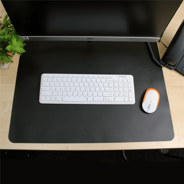 Floortex(R) Desktex(R) Black Vinyl Rectangular Desk Pad alternate view