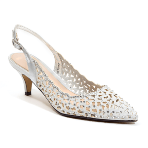 Womens Lady Couture(R) Jewel Slingback Kitten Heels