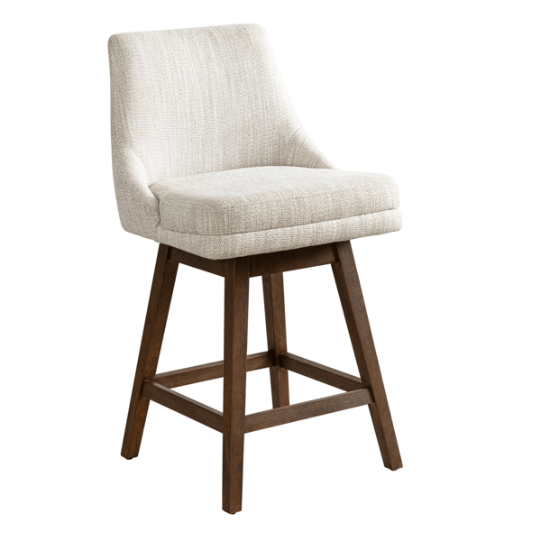 Armen Living Baxter 26in. Counter Height Oat Fabric Bar Stool